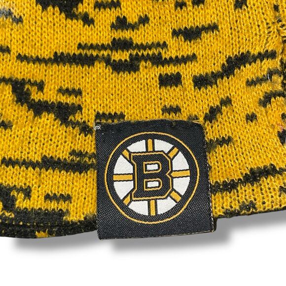 Boston Bruins New Era NHL Beanie Hat Cap Skull Knit Reversible Hockey OS Black - Picture 4 of 12